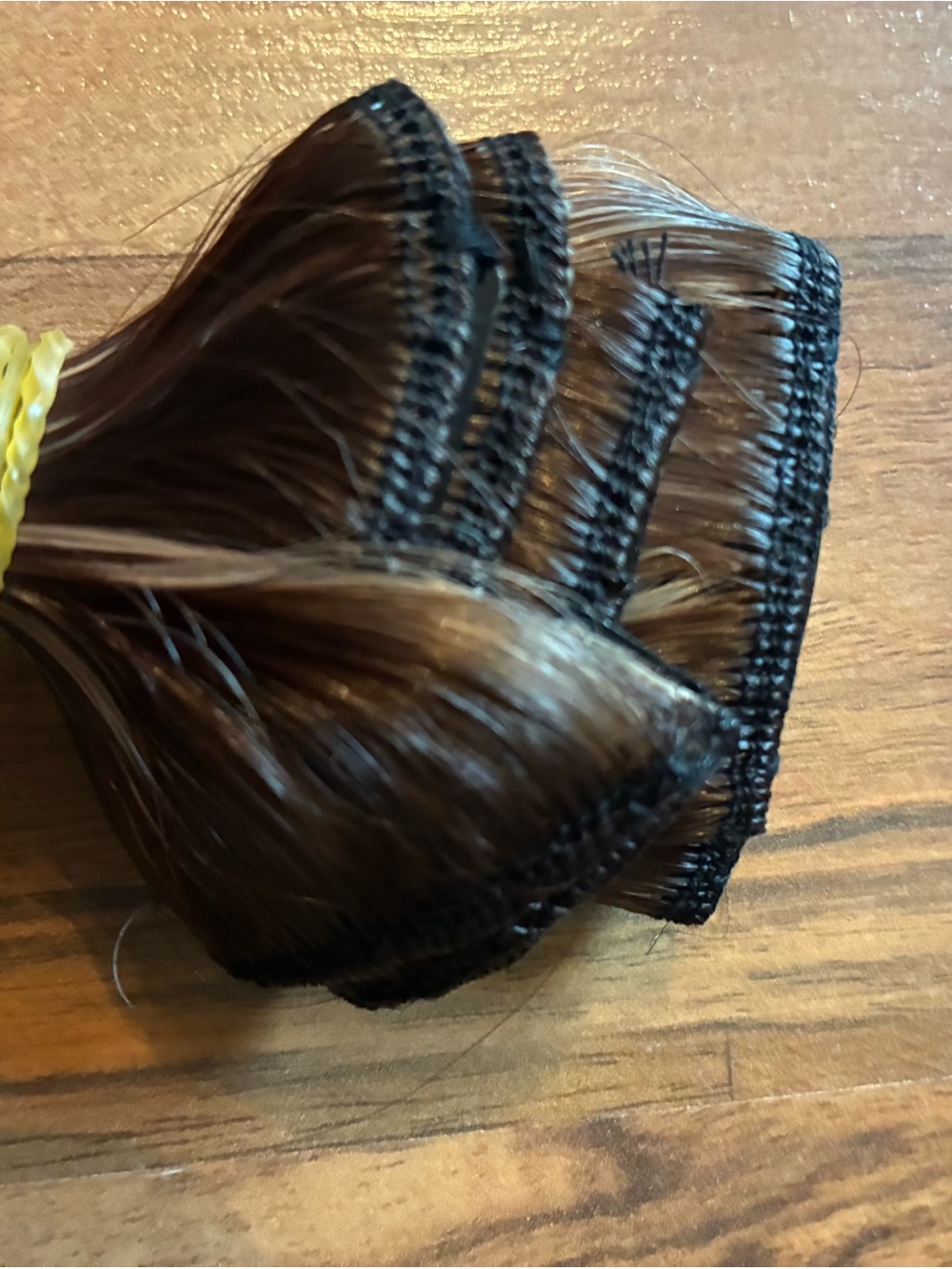 SHEIN Clip-In Hair Extensions - Dark Brown with Light Brown Highlights